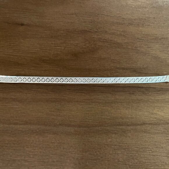 ITALY 925 Sterling Silver Herringbone Snake Chain 7" Bracelet - Picture 1 of 3